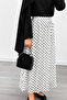 Polka Dot Pattern Chiffon Fabric Long Skirt - 2
