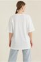 Oversize Women's T-Shirt 2 Thread Fabric Crew Neck Low Sleeve Basic Casual Top - 6