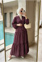 Women's Polka Dot Layered Hijab Dress (Unlined) - 2