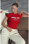 Women's Casual Slim Fit Crop T-Shirt Printed 100% Cotton Modern Combination - 3