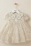 Baby Cream Sequin Embroidered Baby Collar Lace Princess Dress - 4