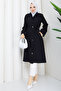Women's Belted Pocketed Zipper Closure Cap