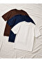 3 Pieces Men's Striped Premium Summer Knitwear T-Shirt