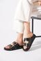 Ketor Double Band Troc Women's Slippers Black Skin - 2