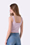 Women's 2-Piece Lace Detailed Ribbed Crop Top Undershirt - 92% Cotton Soft Textured Fabric - 5