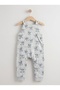 Baby Combed Cotton Jumpsuit/Salopet with Bottom Snap Fasteners Figured Grimelange - 3