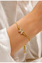 Zircon Stone Butterfly Detailed Bracelet - 3