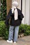 Black Sleeves, Cape, and Waist Tie Shirt - 5