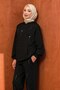 Black Stone Detailed Tunic and Trousers Set - 2