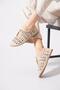Desren Laser Shaped Elastic Women's Ballerinas Beige Suede - 3