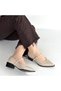 Women's Heeled Shoes Beige Skin Classic Stylish Galye - 4