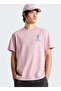 Nf0A8G9G0So1-Alien Relaxed Sleeve Pink Regular Fit Printed Men's T-Shirt