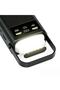 Black portable power bank with LED light, fast charging output, 30000mAh capacity.supports fast charging, lightweight and portable,built-in 4-in-1 charging cable compatible with various devices - 4