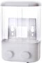 Wall-Mounted Dual Chamber Liquid Soap & Shampoo Manual Push Pump Dispenser