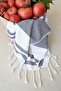 Simple Tassel 2-Piece Kitchen Towel Navy Blue - 3