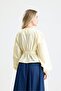 Women's Yellow Waist Elastic Detailed Poplin Unlined Jacket 31039 - 5