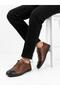 Men's tan genuine leather orthopedic insole casual shoes - 2