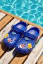 Baby Top Sticker Detail Sandals Slippers 100-3 Cobalt blue