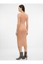 Rochie midi maro deschis - 4