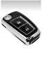 Nissan Qashqai, Juke, Micra 2 Button Nano Key Case Cover Black Silver Color - 3