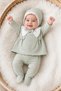 Cotton 5-Piece Seasonal Scalloped Waffle Fabric Newborn Baby Girl Hospital Discharge Bodysuit Set - 3