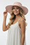 Women's Gift Summer Dusty Pink Fedora Hat |   Model Suitable for Beach and Daily Use - 2