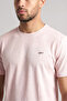Men's Woven Fabric Plain Crew Neck Brown T-Shirt - 3