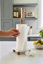 Marble Paper Towel Holder with Wooden Detail - 3