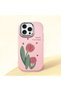 Pink Silicone Case Compatible with iPhone 15 Pro Max with Shock-Absorbing Camera Protections