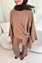 Double-Breasted Tie-Down Suit - Brown - 3