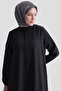 Ruffled Basic Robe Black - 4