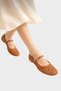Floral Embroidery Patterned Strappy Belted Lightweight Comfortable Stylish Daily Women's Ballerinas Taba - 2