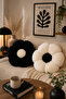 Set of 2 Modern Daisy Shaped Soft Pillows, Compatible with Home Decor