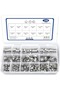200PCS 12 Size 6.5-33.1mm 304 Stainless Steel Single Ear Hose Clamps Assortment Kit for Securing... - 6