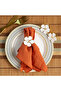 WHITE 12-Pack White Five-Petal Flower Metal Napkin Rings - Golden-Tone Brushed Finish Table Decor fo