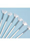 20pcs Mini Fan-shaped Light Beige Care Brush with Soft Nylon Bristles, for Face, Salon, Spa, Home... - 3