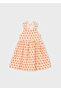 Girl's Combed Cotton Dress Orange - 6