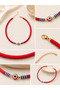 Red Evil Eye Beaded Fimo Necklace - 2