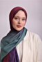 Color-Shift Gradient Patterned Double-Sided Shawl - Purple Turquoise - 7