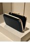 Black Gold Detail Anti-Scratch Matte Leather Women's Evening Dress Bag Wedding Engagement Graduation - 6
