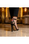 Valley Ethnic Pattern Open Front Sandals Stiletto - 8