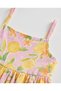 Pink Square Collar Girl's Dress - 4