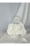 White Rose and Pearl Portfolio Evening Dress Bridal Bag - 2