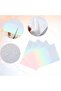 50 Sheets A6 Size Holographic Rainbow Cold Lamination Film Self-Adhesive Waterproof Clear Hologra... - 3