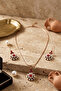 Pearl and Stone Flower Antique Necklace Earring Set - 3
