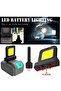 Black High Luminosity Cordless LED Work Light Universal for Makita Milwaukee Dewalt Bosch 18V-21V Ba - 8