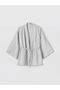 Lcw Everyday Gray Shawl Collar Women's Kimono - 4
