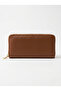 Women's Faux Leather Wallet with Gold Buckle and Phone Compartment - 7
