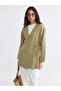 Esvab • Modern & Distinctive Double-Breasted Roba Collar Linen Blend Women's Kimono
