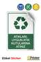 Dispose of Waste in Suitable Waste Bins Isg Warning Sign Sticker 70X100 cm